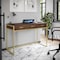 Martha Stewart 19.75 in. D X 47.25 in. W X Engineered Wood, Steel, Walnut/Polished Brass ZG-ZP-028-BR-GLD-MS - alternate 9